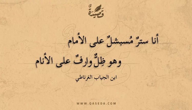 قصيدة أنا ستر مسبشل على الأمام