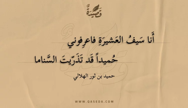 قصيدة أنا سيف العشيرة فاعرفوني