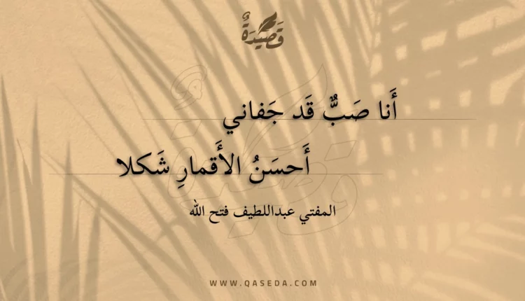 قصيدة أنا صب قد جفاني