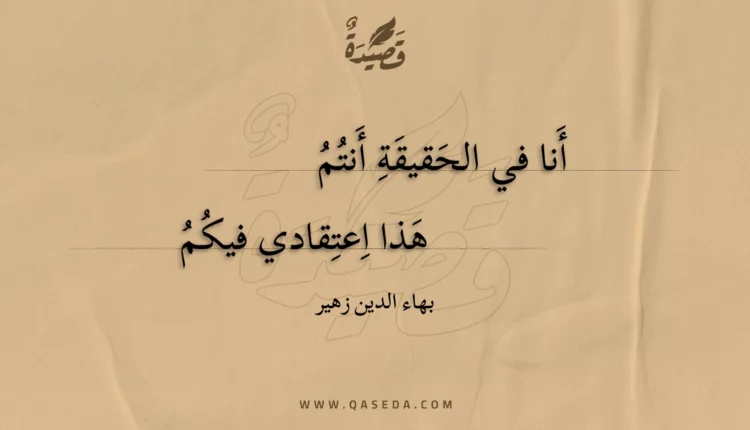 قصيدة أنا في الحقيقة أنتم