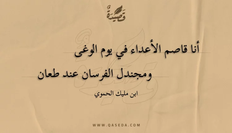 قصيدة أنا قاصم الأعداء في يوم الوغى