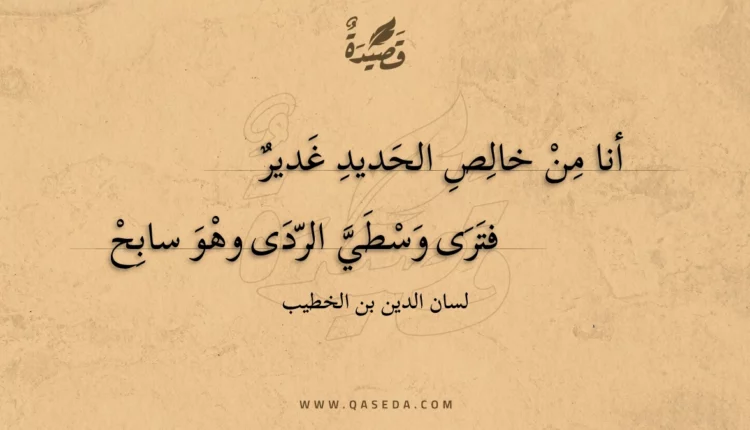 قصيدة أنا من خالص الحديد غدير