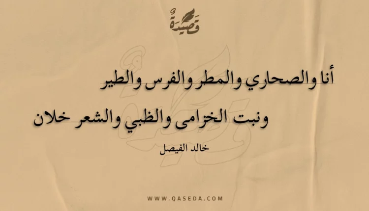 قصيدة أنا والصحاري