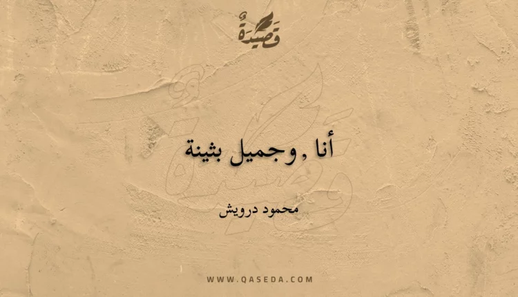 قصيدة أنا , وجميل بثينة