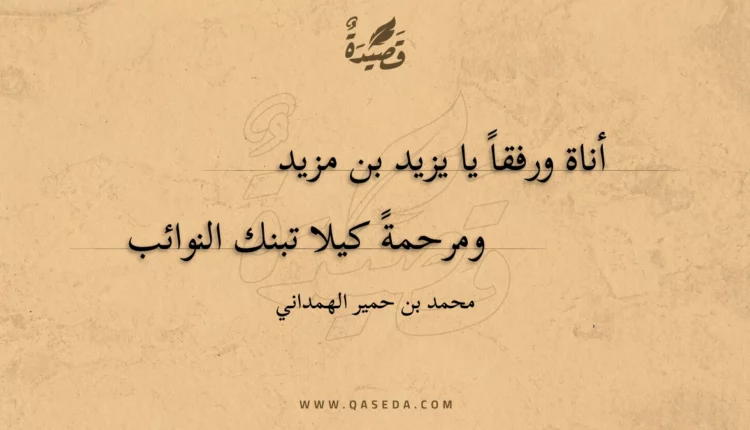 قصيدة أناة ورفقا يا يزيد بن مزيد