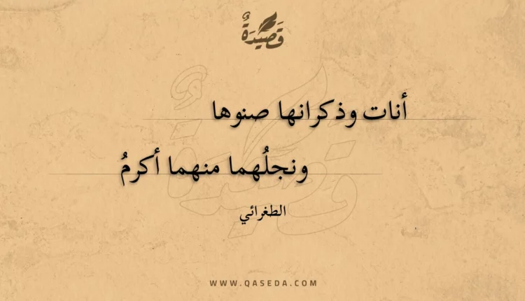 قصيدة أنات وذكرانها صنوها