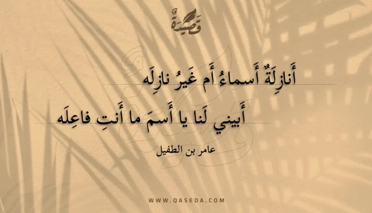 قصيدة أنازلة أسماء أم غير نازله