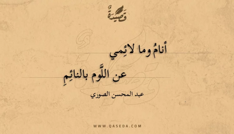 قصيدة أنام وما لائمي