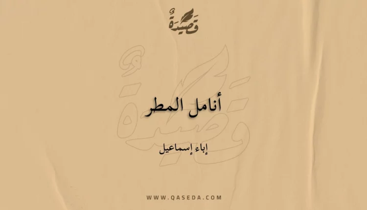 قصيدة أنامل المطر