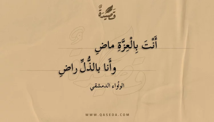 قصيدة أنت بالعزة ماض