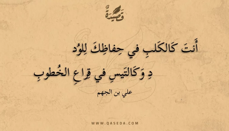 قصيدة أنت كالكلب في حفاظك للود