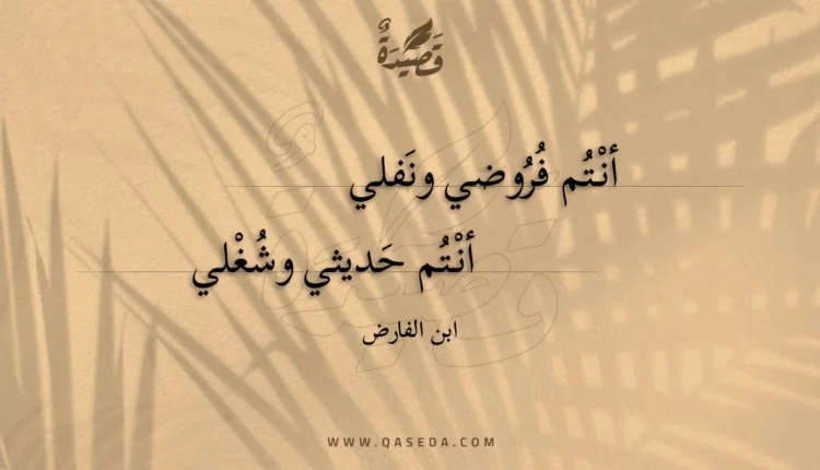 قصيدة أنتم فروضي ونفلي