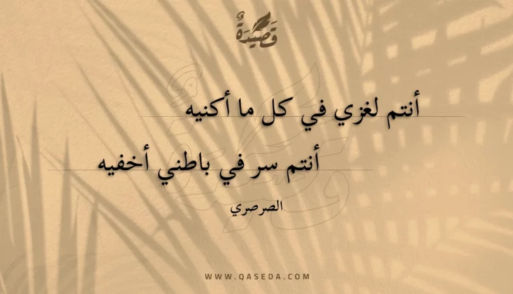 قصيدة أنتم لغزي في كل ما أكنيه