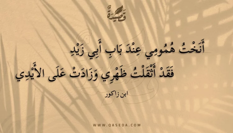 قصيدة أنخت همومي عند باب أبي زيد