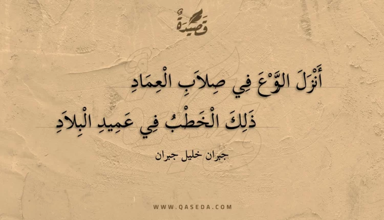 قصيدة أنزل الروع في صلاب العماد