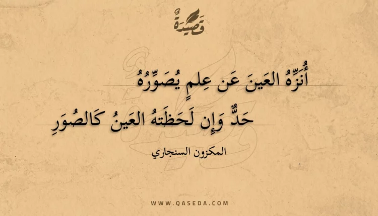 قصيدة أنزه العين عن علم يصوره