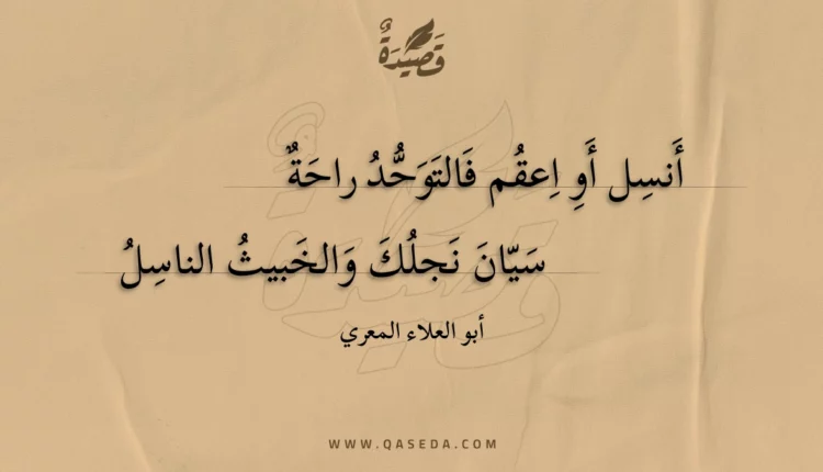 قصيدة أنسل أو اعقم فالتوحد راحة