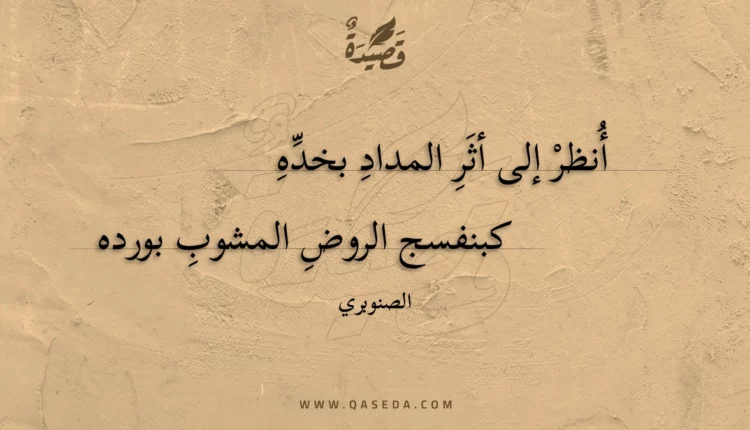 قصيدة أنظر إلى أثر المداد بخده