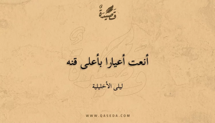 قصيدة أنعت أعيارا بأعلى قنه