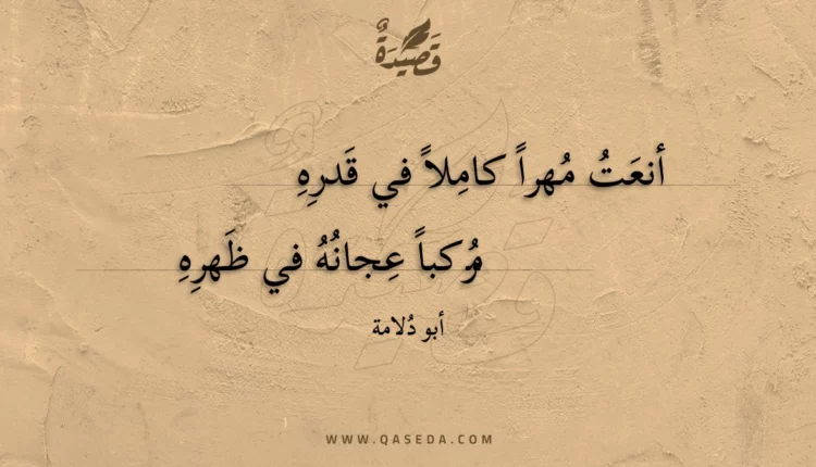 قصيدة أنعت مهرا كاملا في قدره