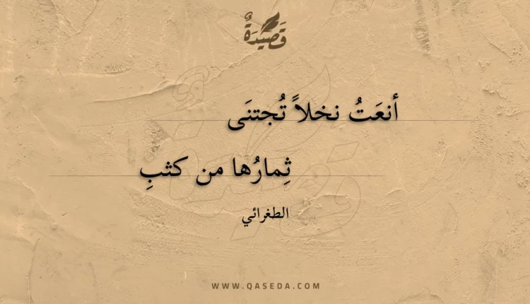 قصيدة أنعت نخلا تجتنى