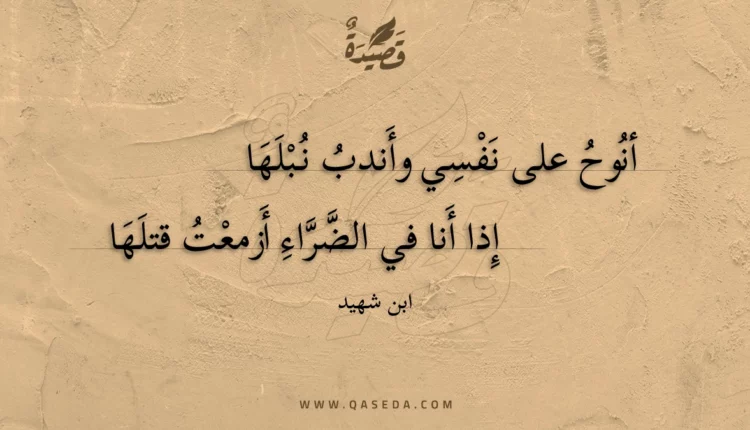 قصيدة أنوح على نفسي وأندب نبلها