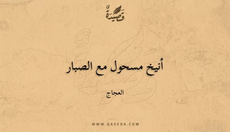 قصيدة أنيخ مسحول مع الصبار
