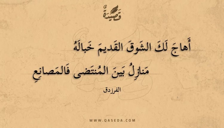 قصيدة أهاج لك الشوق القديم خباله