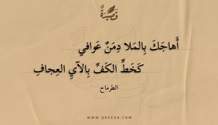 قصيدة أهاجك بالملا دمن عوافي