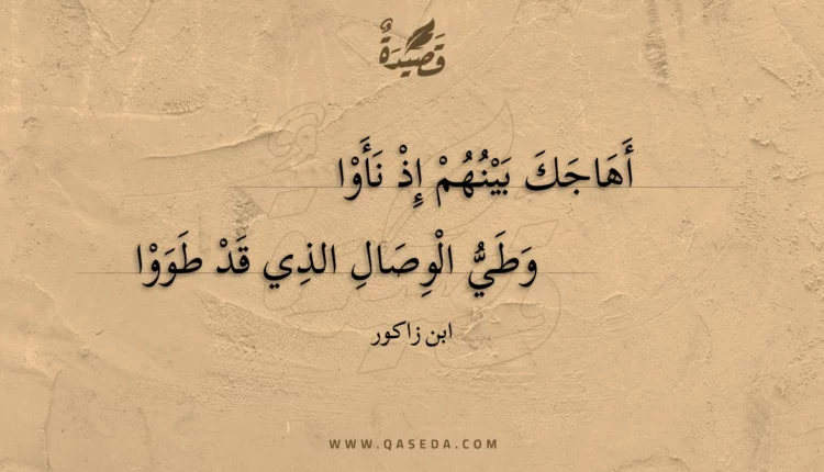 قصيدة أهاجك بينهم إذ نأوا
