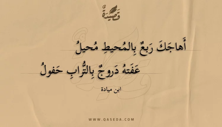 قصيدة أهاجك ربع بالمحيط محيل