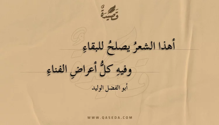 قصيدة أهذا الشعر يصلح للبقاء