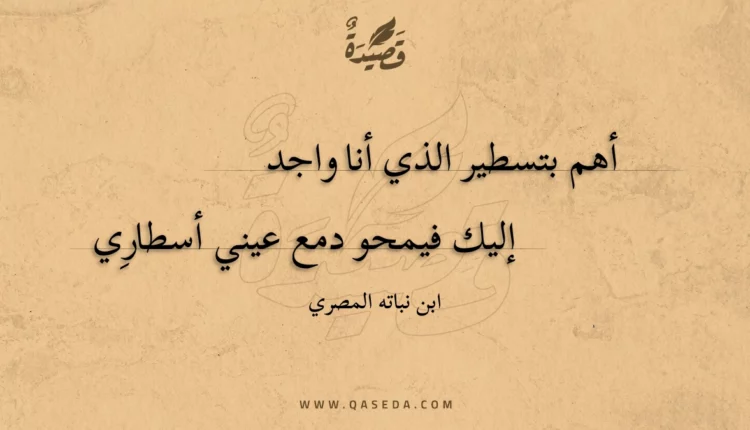 قصيدة أهم بتسطير الذي أنا واجد