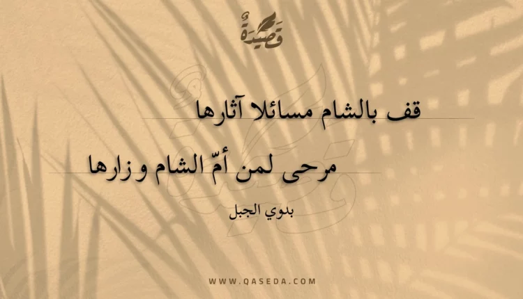 قصيدة أهوى الشام