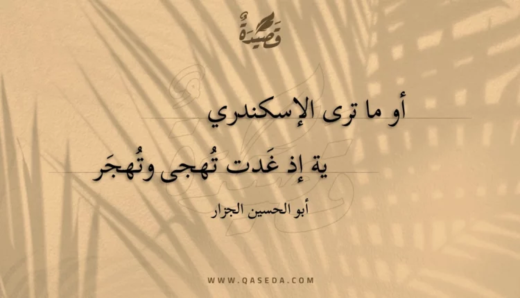 قصيدة أو ما ترى الإسكندرية