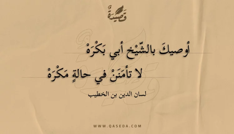 قصيدة أوصيك بالشيخ أبي بكره
