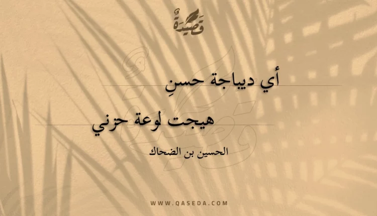 قصيدة أي ديباجة حسنِ