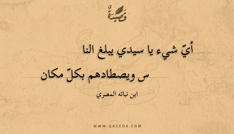 قصيدة أي شيء يا سيدي يبلغ النا
