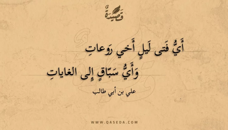 قصيدة أي فتى ليل أخي روعات