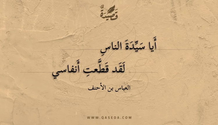 قصيدة أيا سيدة الناس