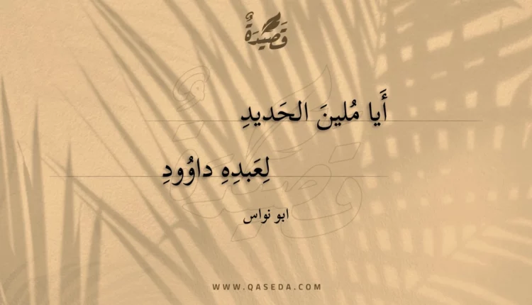 قصيدة أيا ملين الحديد