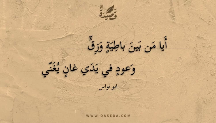 قصيدة أيا من بين باطية وزق
