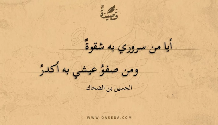 قصيدة أيا من سروري به شقوة