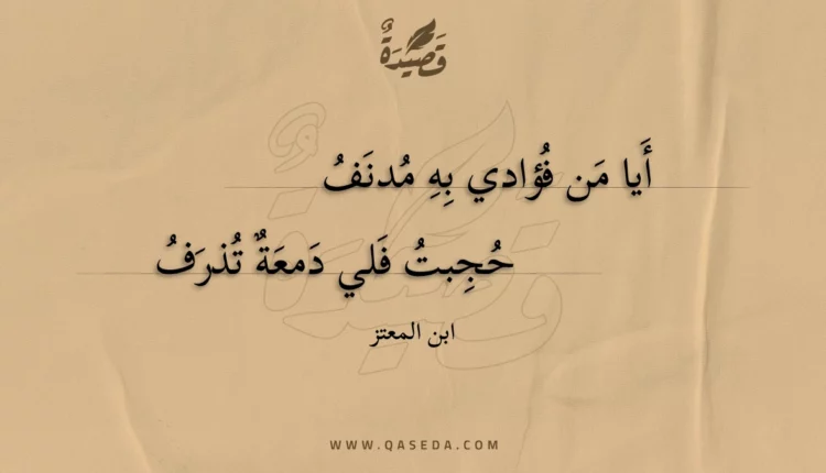 قصيدة أيا من فؤادي به مدنف