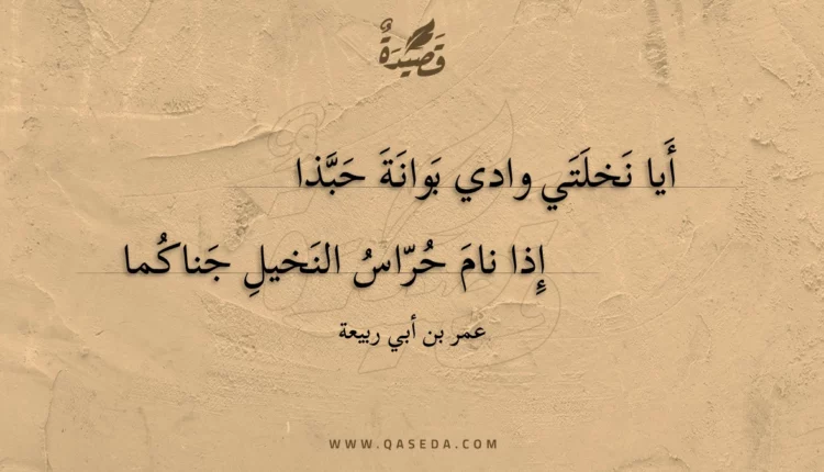 قصيدة أيا نخلتي وادي بوانة حبذا
