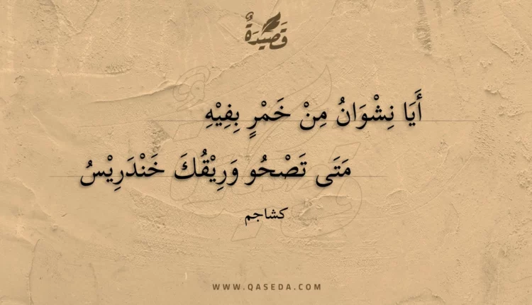 قصيدة أيا نشوان من خمر بفيه