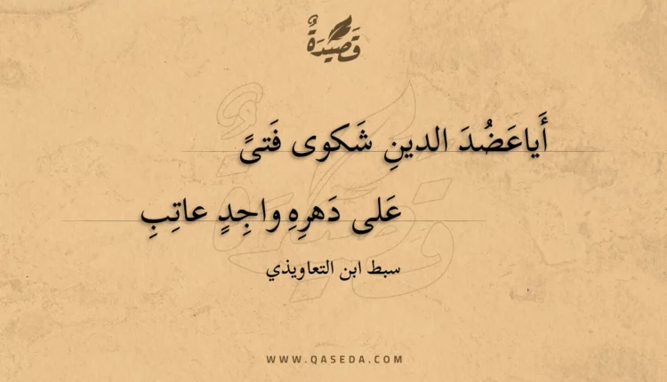 قصيدة أياعضد الدين شكوى فتى