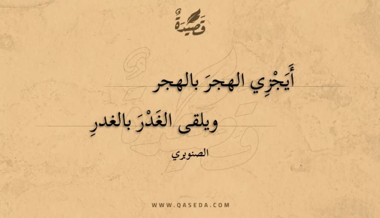قصيدة أيجزي الهجر بالهجر
