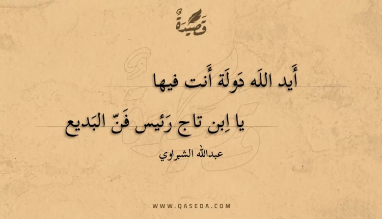 قصيدة أيد الله دولة أنت فيها