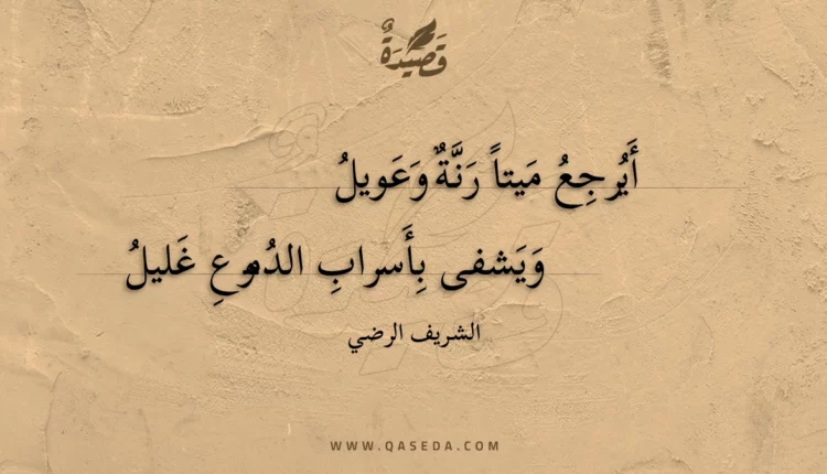 قصيدة أيرجع ميتا رنة وعويل